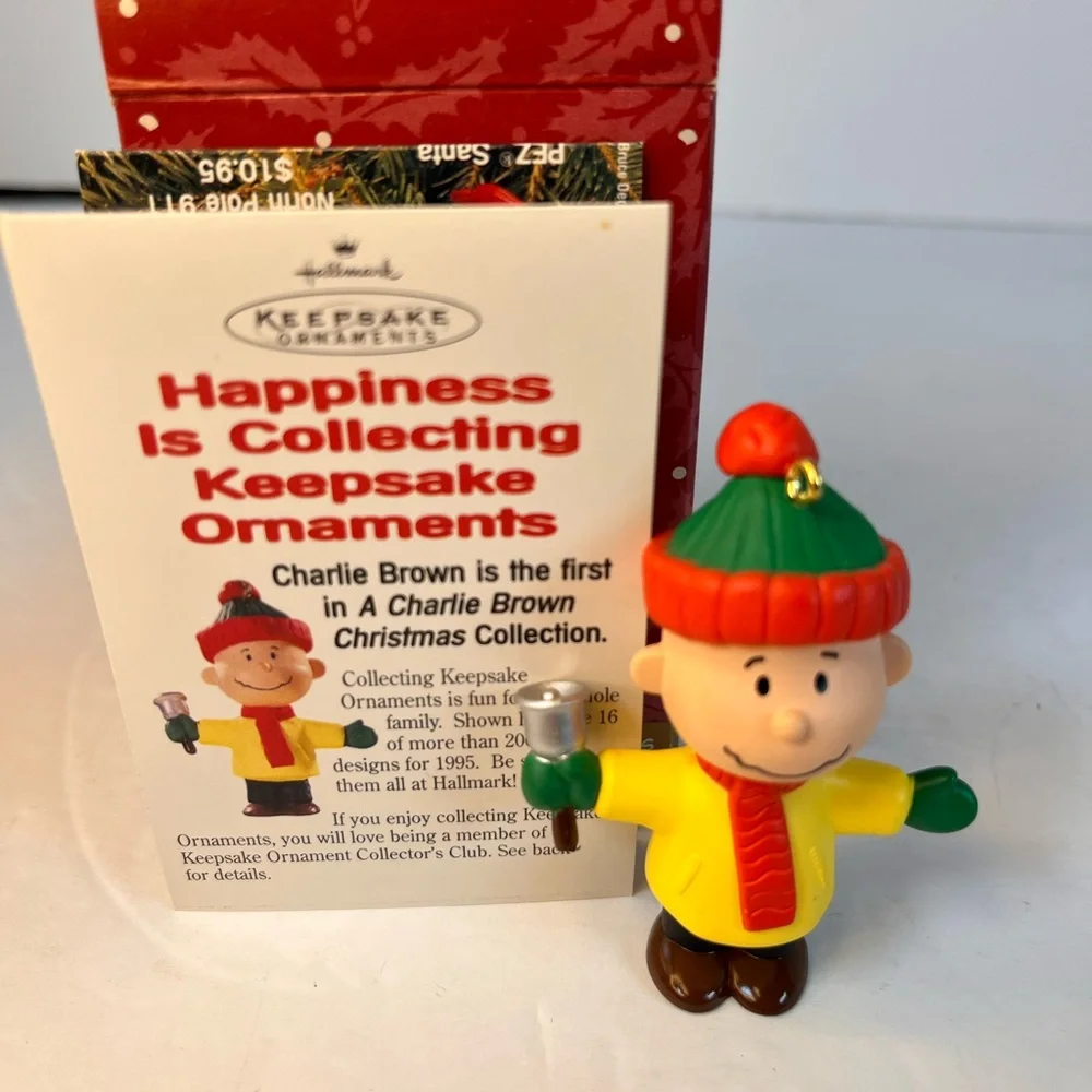 Hallmark Keepsake Peanuts Snoopy Joe Cool 1998 Charlie Lucy Christmas Ornaments.